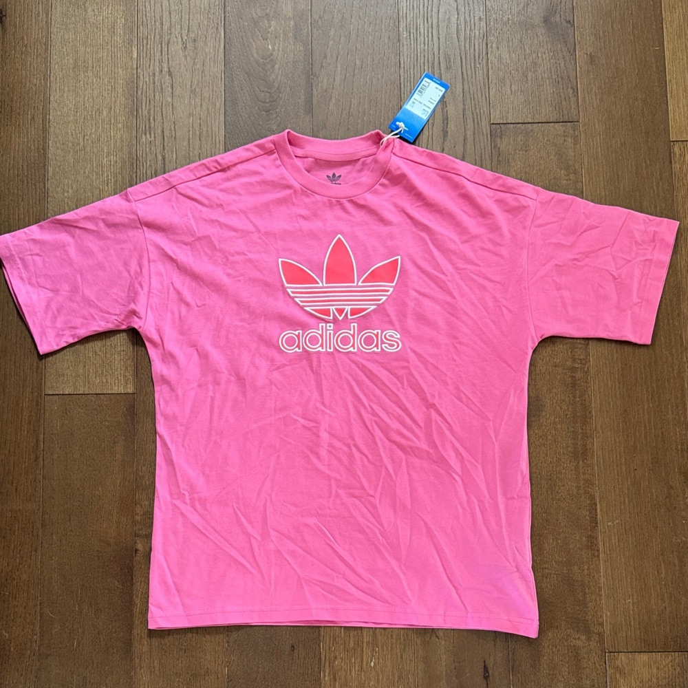 adidas Medium Pink Trefoil Logo Tee